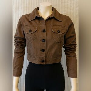 Calvin Klein cropped kahki jacket